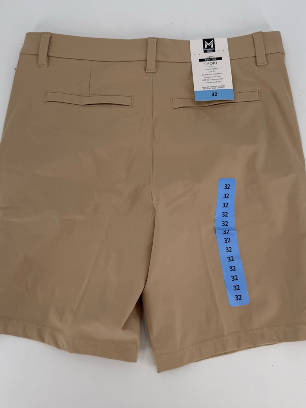 Men's Flat-Front Shorts in Tan by M Club